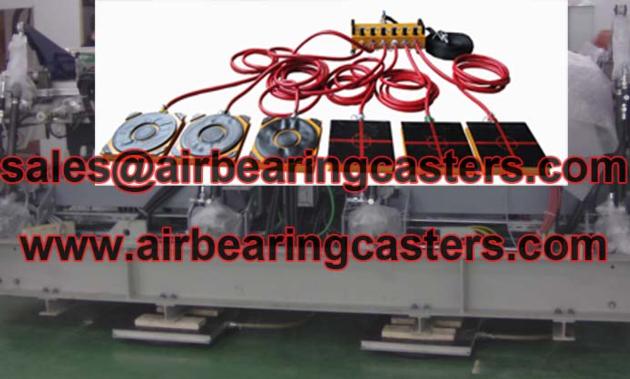 Air caster rigging systems move heavy duty loads