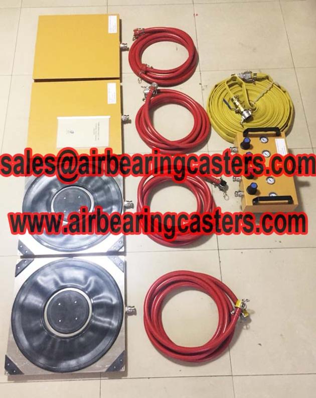 Six air modular air bearing casters
