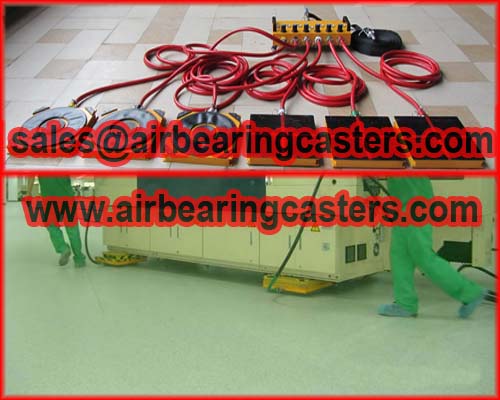 Air bearing casters instruction and details