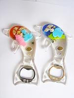 acrylic beer bottle opener with fridge magnet