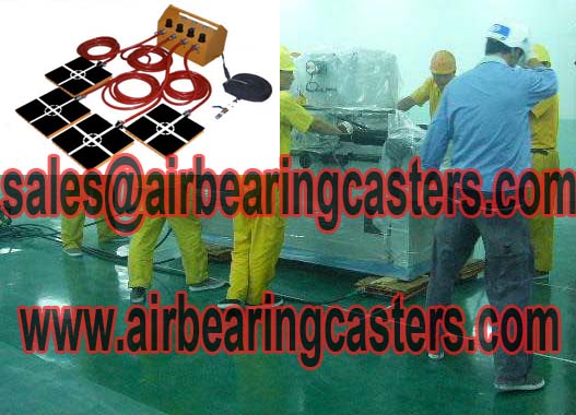 Air caster rigging equipment applied on moving heavy loads