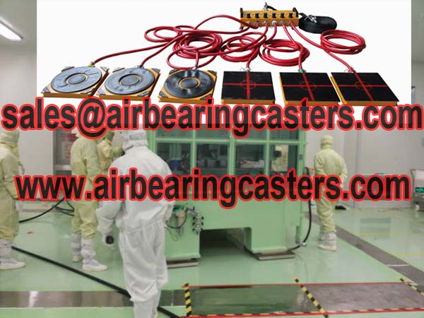 Air caster rigging system pneumatic device