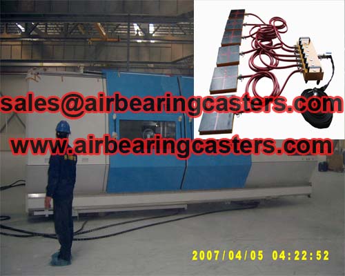 Air caster rigging systems will protect your floor 