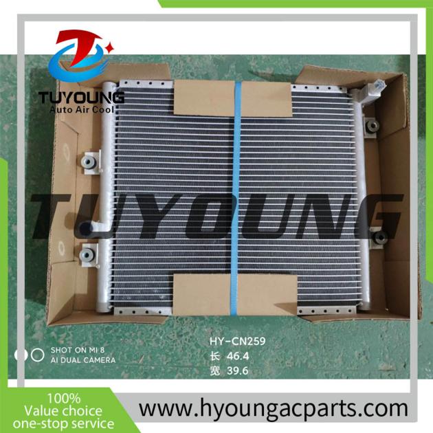 TUYOUNG high quality refrigerating system auto AC condenser fit Kavasaki loder machine,china supply 