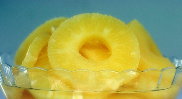 Fresh canned pineapple