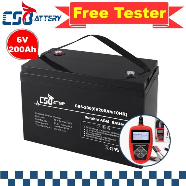 Csbattery 6V225ah Block AGM Battery For