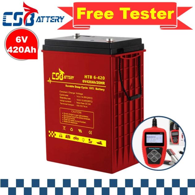 Csbattery 6V420ah Solar-Storage Gel Battery for Electric-Power/Solar-Energy-Storage/Submarines/Data-
