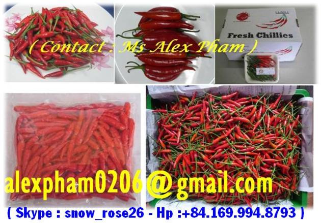 Fresh Frozen Chilli / Hot Red Pepper / Chilli leaf/ Pickled Chilli