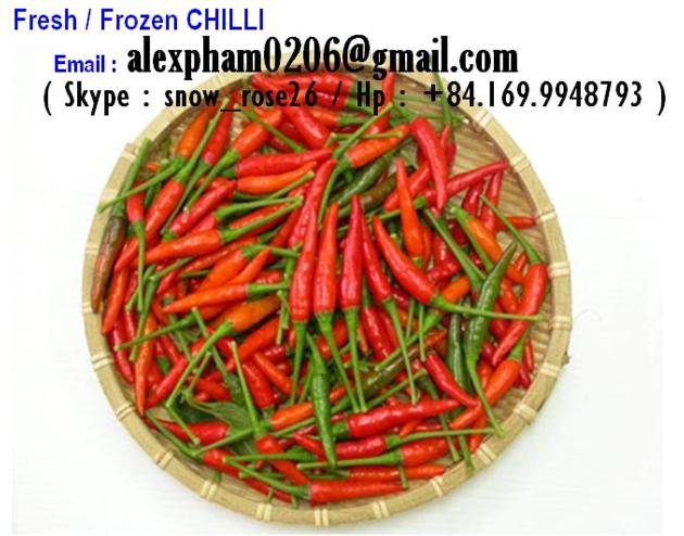 Fresh Frozen Chilli Hot Red Pepper
