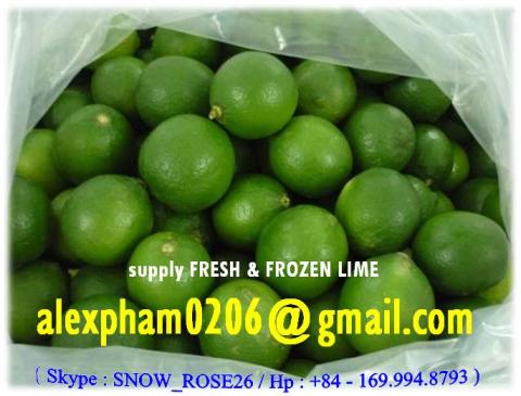 Fresh Frozen Lime Seedless / Kaffir Lime