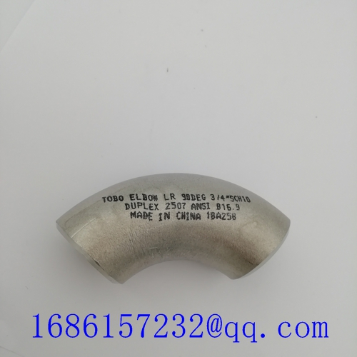 Butt weld fittings Duplex Stainless Steel 3/4'' SCH40 90 Deg Elbow LR ASTM A815 UNS S32750  ASME B16