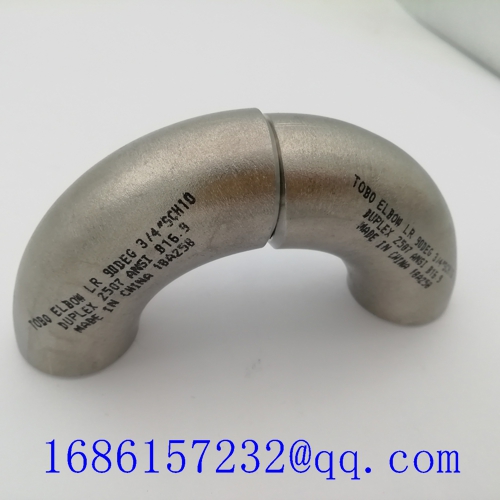 Butt weld fittings Duplex Stainless Steel 3/4'' SCH10 90 Deg Elbow LR ASTM A815 UNS S32550 ASME B16