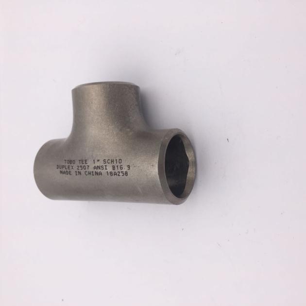 Butt-welding Pipe Fittings Butt-welding Equal Tee ASTM A815 UNS S31803 1'' SCH10 ASME B16.9  Duplex 