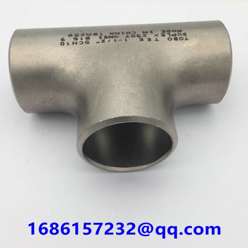 Butt weld fittings, Duplex Stainless Steel 1-1/2'' sch10 Butt-welding Equal Tee ASTM A815 UNS S32550