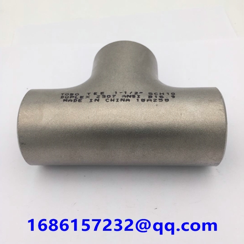 Butt weld fittings, Duplex Stainless Steel 1-1/2'' sch10 Butt-welding Equal Tee ASTM A815 UNS S39724