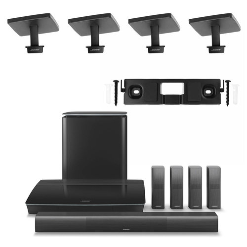 Bose Lifestyle 650 Home Entertainment System with 2 Pairs of OmniJewel Ceiling Brackets and OmniJewe