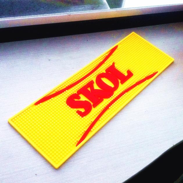 2017 new promotional personlized logo bar mat,beer barmats