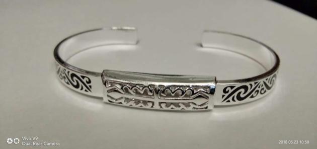 Aman Designer Silver Fancy Kada
