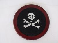 hand stitched needlepoint coasters