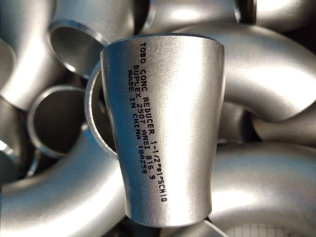 Butt weld fittings, Duplex Stainless Steel 1*3/4'' sch10 Concentric Reducer ASTM A815 UNS S32950 ASM