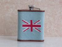 handcraft men's needlepoint flasks