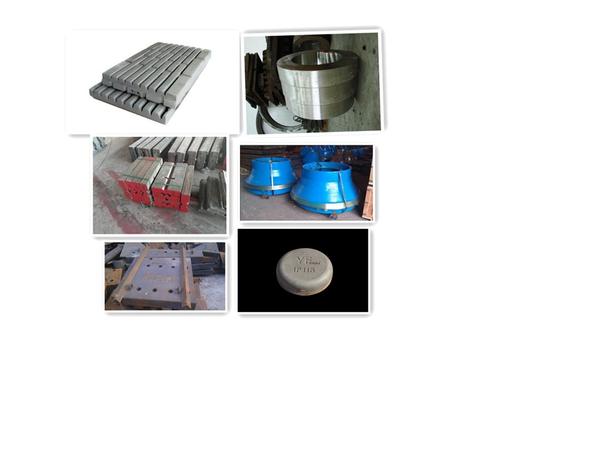 Crusher wearing spare parts