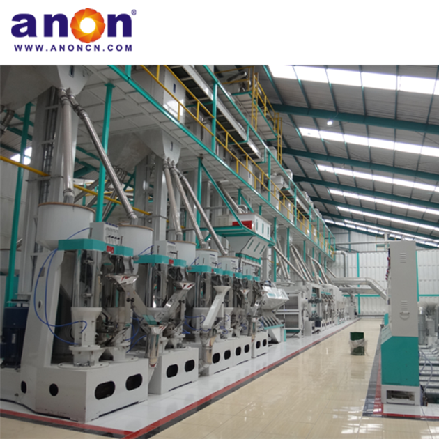 ANON steamed automatic rice mill machine 100TPD Parboiled best rice huller