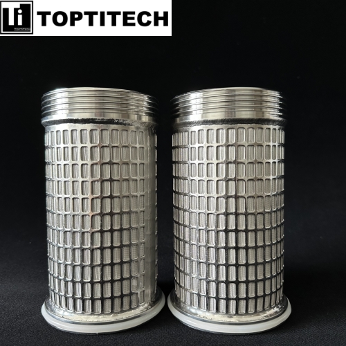 100 micron 2-layer stainless steel wire mesh sintered filter basket