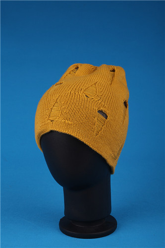 Top Grade Simple knitted Hollow out brocade hat