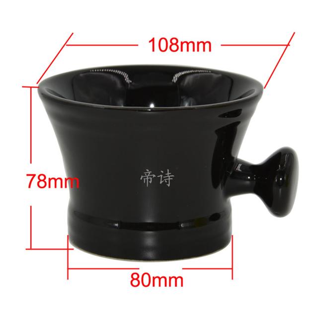 High Quality Black Ceramic Shaving Bowl