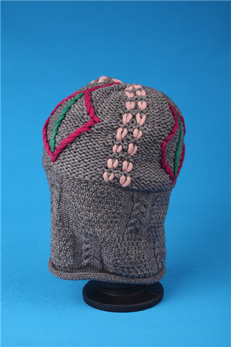 fashion knitted handmade and embroidery hat