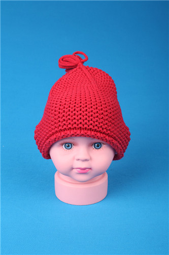 High quality fashion colorful custom knitted Baby jacquard thread hat