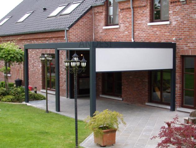 Aluminum Pergola With Louver Roof For