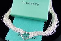 Tiffany Ten Row Heart Toggle necklace