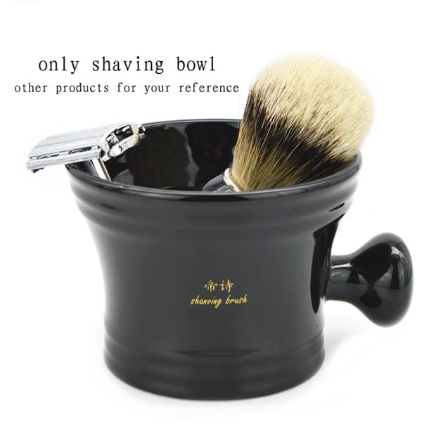 High Quality Black Ceramic Shaving Bowl