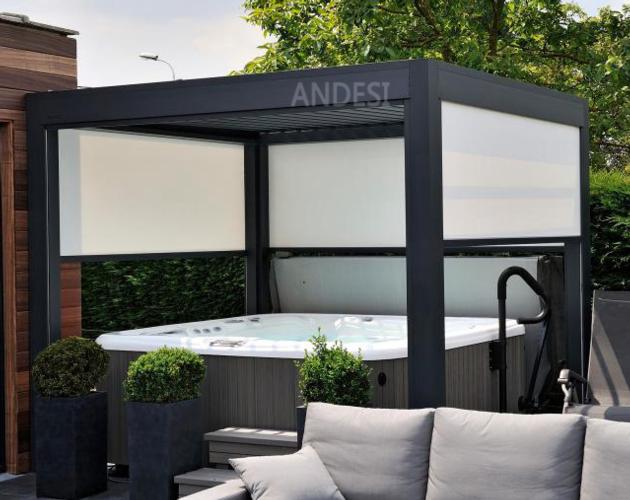 Aluminum Pergola With Louver Roof For