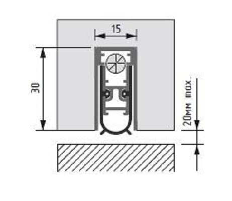 Automatic drop down seal SN 15x30