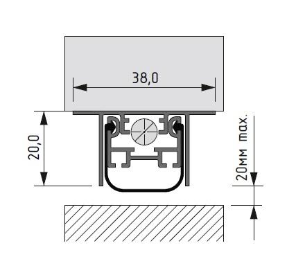 Automatic drop down seal TFP 38x20