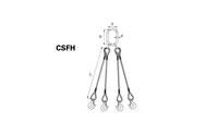 Four Leg Spliced Wire Rope Sling
