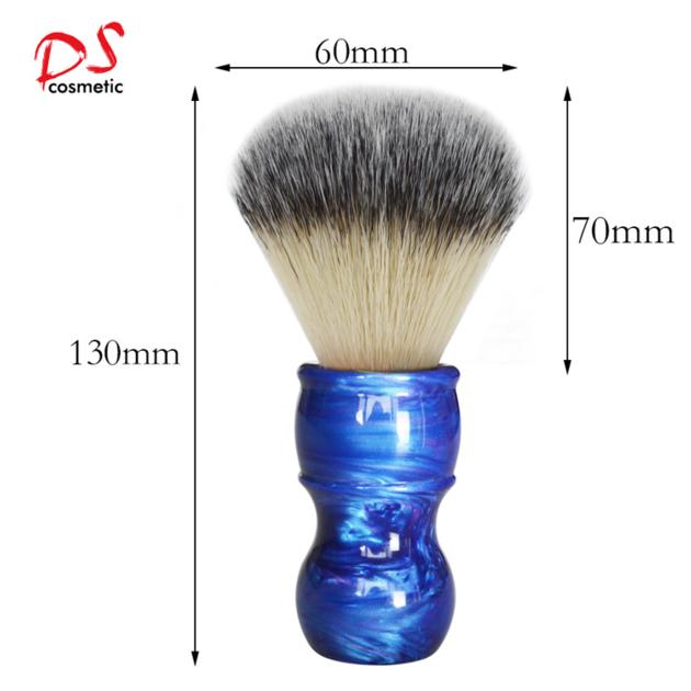 Dishi Men's synthetic beard brush with colorful resin handle