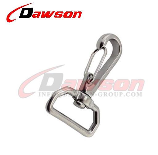 Stainless steel Square swivel spring hook 