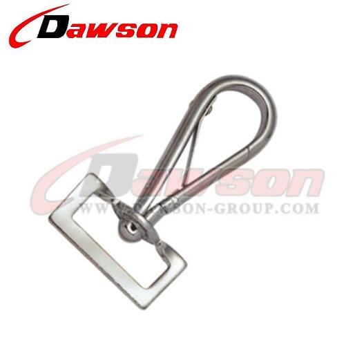 Snap Hook Half Round With Rectangle Swivel