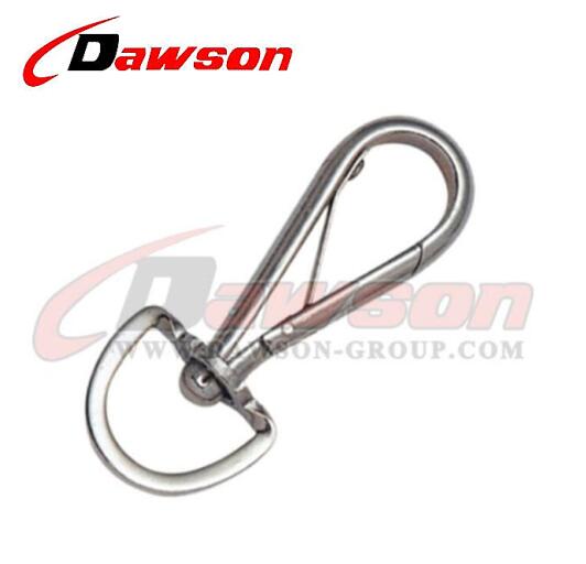 Zinc Plated  Nickel Plated Snap Hook Half Round With Round Swivel 