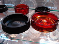 ashtray,glass vase,glass jar