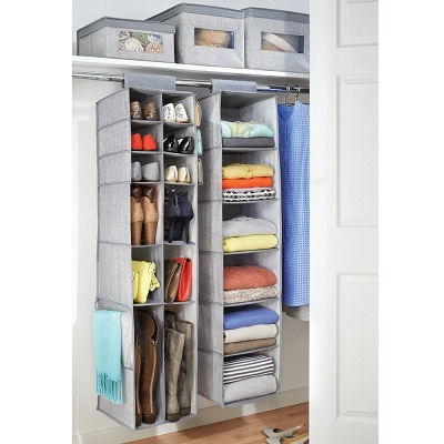 hanging 6 shelf non-woven fabric closet organizer