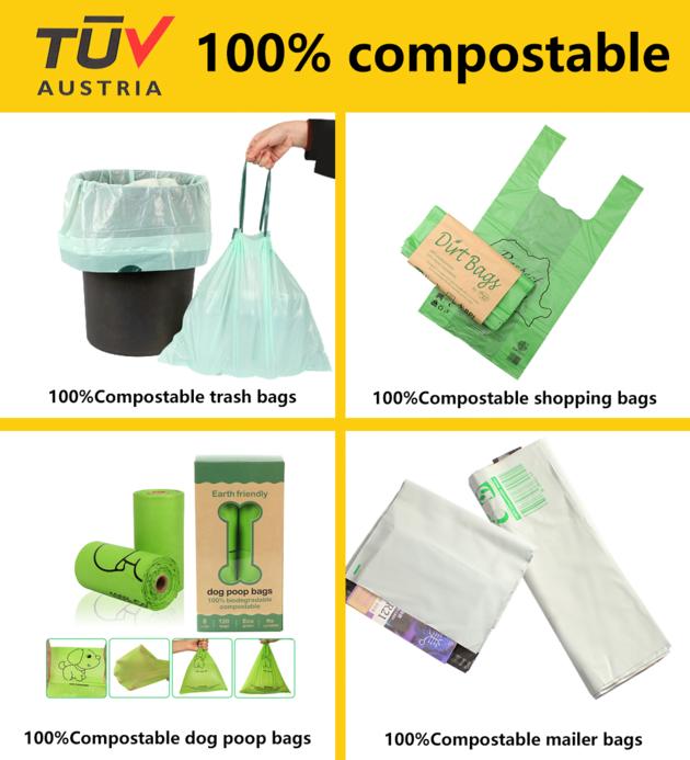 100%compostable trash bags
