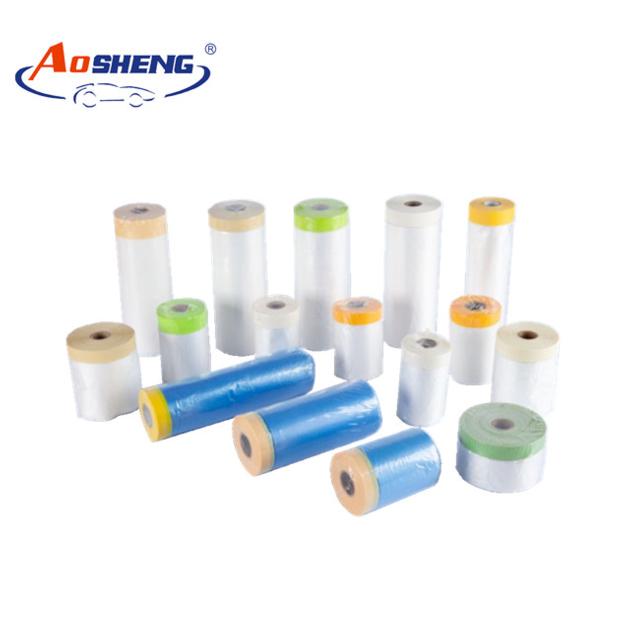 Pre-taped Masking Film for car painting, interior decoration, dust proof of furniture