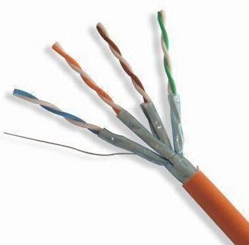 4-pair F/FTP Cat6A with 0.575mm BC Conductor, TC Drain Wire and PVC (LSOH) Sheath