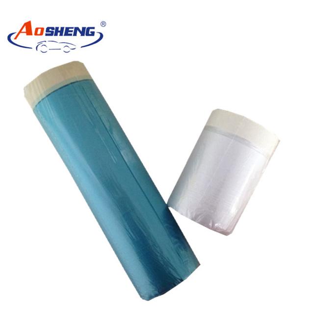 Pretaped paint masking film masking tape