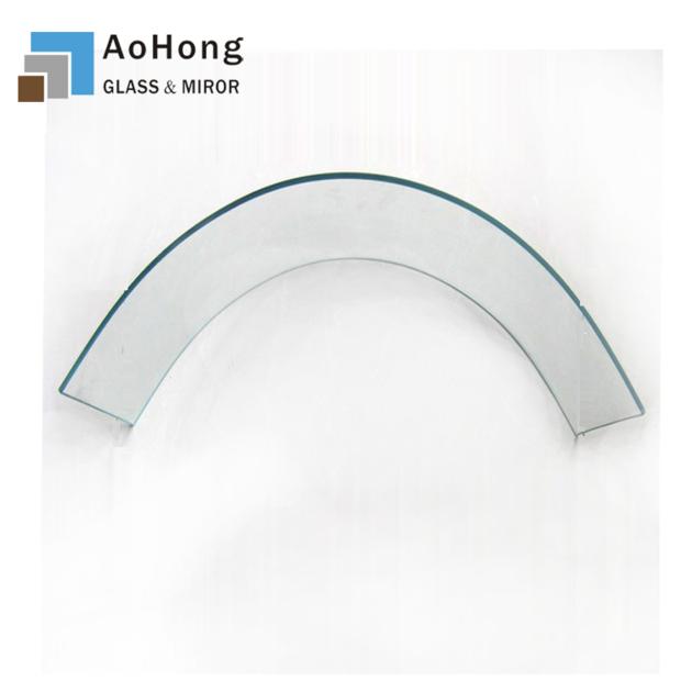 Bathroom Office Frameless Tempered Curved Glass
